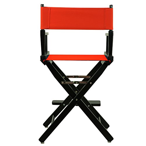 Casual Home 24" Director's Chair Black Frame-With Red Canvas, Counter Height #TOP1