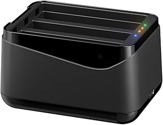 ZiStarlilife Estación base de carga de batería para cámara Insta360 X5, caja de almacenamiento de cargador de batería de 3 bahías, base de carga portátil, para cámara de acción Insta360 X5, color