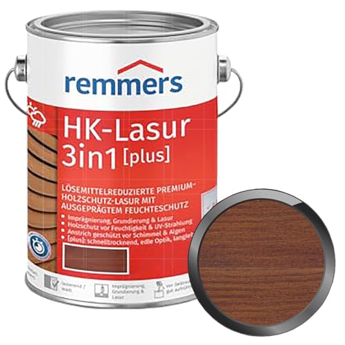 Remmers HK-Lasur 3in1 [plus] Holzlasur für Holz außen - nussbaum 5 L
