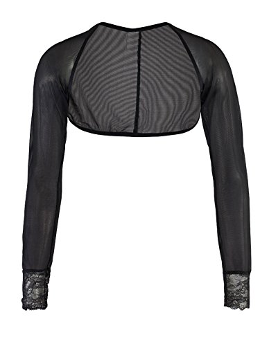 Nyteez Womens Black Fine Sheer Mesh Shrug Bolero (XLarge)