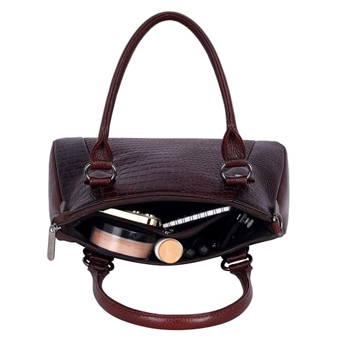Image of DORPER MONEY Hill Full-Grain Durable Leather Top-Handle satchel Tote Handbags & Shoulder Sling Bags For Women Office Branded Stylish Latest