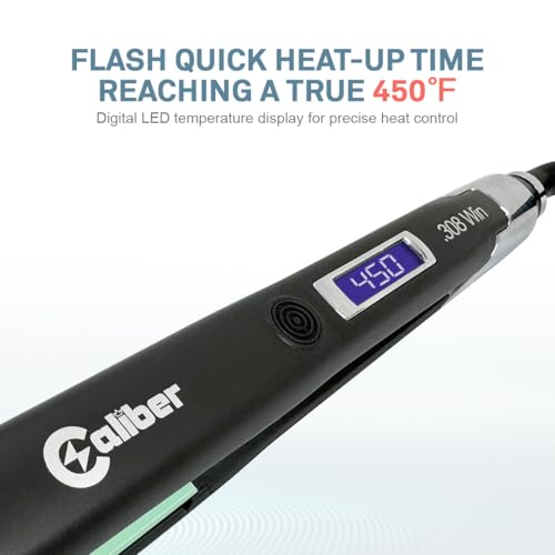 Caliber Pro Planchita Pelo Cerámica Verde con Display LED miniatura 4