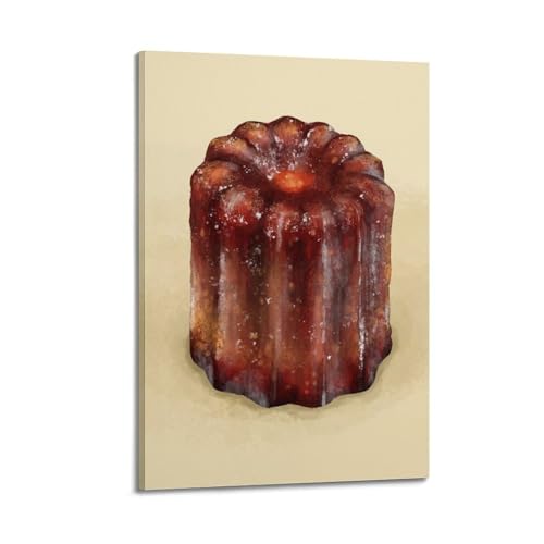 Peinture à l'huile caramel chocolat canele moderne 20x30cm