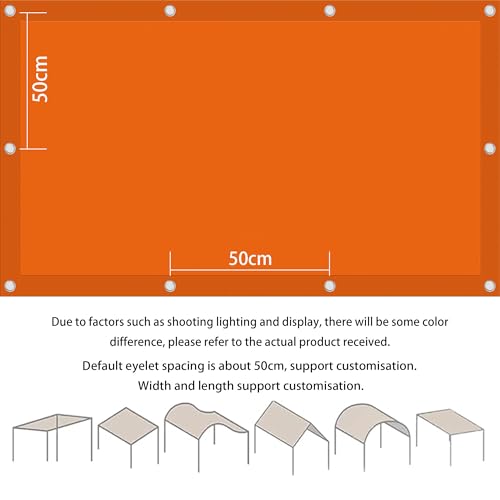 Voiles d'ombrages de 140x150 cm orange pour bloquer la chaleur - 8