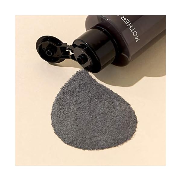 MOTHER MADE Deep Pore Cleansing Active Charcoal Powder Face Wash, 1.9 oz | Acne Free Daily Microfoliant | pH Balancing Vegan Cleanser for Oily Skin, Unscented