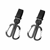CBMZHF 2 Stück Babywagenhaken für Auto, Fahrrad, Zuhause mit drehbarem Haken, 16 cm