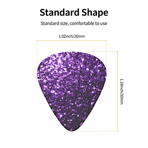 Ensemble de 12 médiators de guitare à paillettes violettes pour guitare acoustique, guitare électrique, contrebasse… - Les Beatles, Paul McCartney, John Lennon, RIngo Starr, George Harrison Ensemble de 12 médiators de guitare à paillettes violettes pour guitare acoustique, guitare électrique, contrebasse… – Image 5