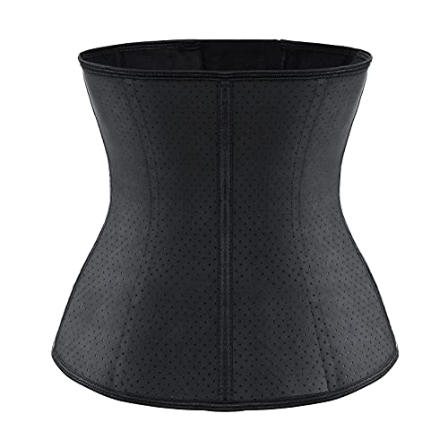 Feelingirl Waist Trainer For Women Waist Cincher Breathable Girdle Waist Trimmer Workout Body Shaper With 9 Steel Boned thumb #1