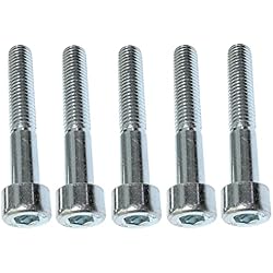 Mva50A AERZETIX - C47700 - Juego de 5 piezas - Pernos M8x50 - con cabeza hexagonal interior - Ø8x50mm - DIN 912 - Clase 8.8 - En Acero Zingué - DIY - Herramientas de montaje/Hardware