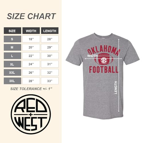 Camiseta de fútbol SEC Oklahoma Sooners en algodón suave premium estilo retro 2