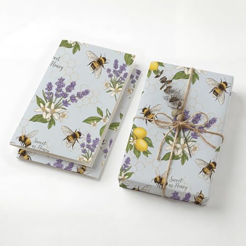 Sweet Honey Bee Lemon Birthday ���b�s���O �y�[�p�[ �܂�V�[�g 120GSM ���� �N���t�g��� �����p ���C�g�u���[ ���x���_�[ �{�^�j�J���v�����g �� �� �v���[���g�p�b�P�[�W 2�p�b�N