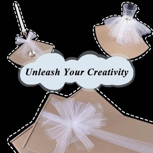 white tulle fabric roll 6 inch x 100 yards 300ft mesh tulle ribbon for gift wrapping tutus wedding party decorations diy crafts
