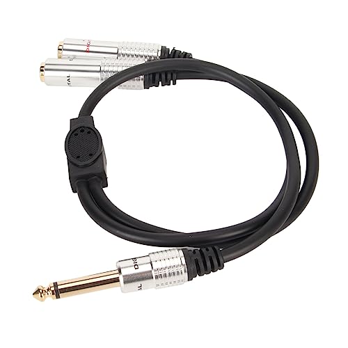 Cable divisor estéreo 6.35mm macho a doble jack hembra miniatura 3