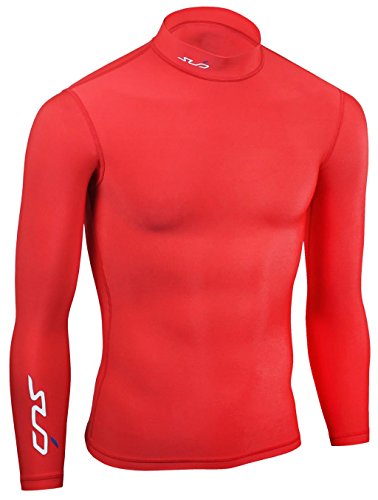 T-shirt de compression thermique garçon bleu idéal pour le football et le sport en hiver