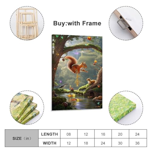 Toile imperméable écureuil MEFESE 3D poster résistant UV 30x45cm - 2
