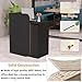 HEOTJUUQ Modern Reception Desk with Curved Privacy Panel & LED Light Strip, Lockable Drawers, 6 Color Options Front Counter Desk, Retail Checkout Counter for Salon, Office, Boutique(Black)
