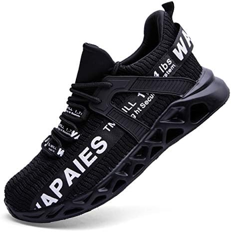 Fashion Lightweight Running Safety Shoes Proof Resistant Tennis Steel Toe Shoes for Industrial and Construction for Men and Women...Black 43