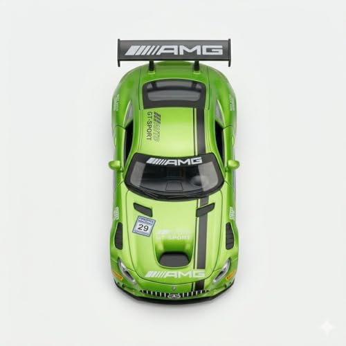 Image of Happy Hues Die-Cast Metal Toy Car 1:32 Scale - Premium Racing Model with Opening Doors & Durable Alloy Body, Best Collectible Gift for Kids (Green)