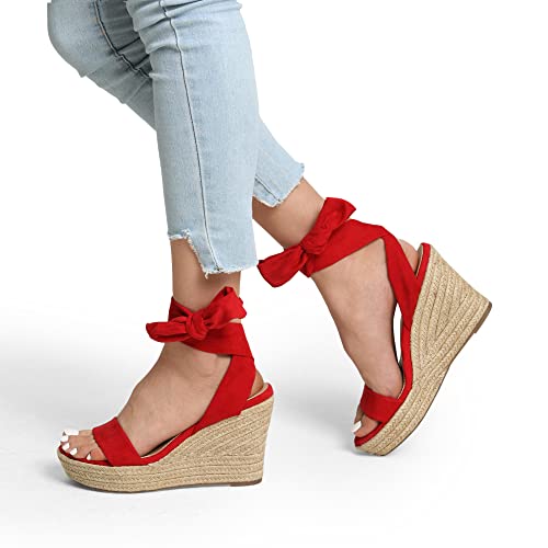 Image of DREAM PAIRS Women's Espadrille Wedge Sandals