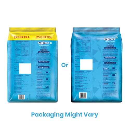 Image of Kohinoor Super Value Basmati Rice, 1.25 Kg (25% Extra)| Authentic Long-Grain Basmati Rice (Up to 20 mm) | Aromatic, Flavorful I Ideal for Pulao & Plain Rice