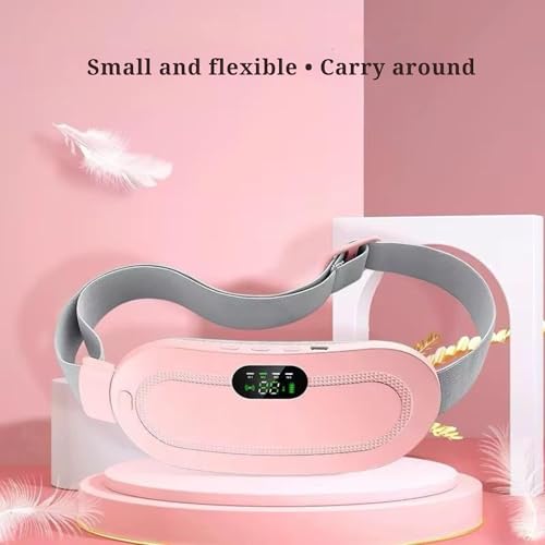 Image of Heating Pad for Period Cramps, Portable Menstrual Heating Pad - Pink | Cordless Pink heating belt with 4 heat levels, 4 massage modes & rechargeable design for period pain relief