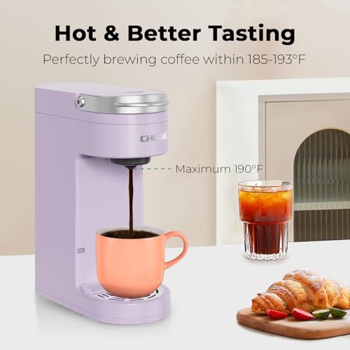 CHULUX-Slim-Single-Serve-Coffee-Maker-for-K-Pods-One-Cup-Coffee-Maker-Fits-73-Travel-Mugs-Coffee-Machine-with-6-to-12oz-Brew-Sizes-Lavender CHULUX Slim Single Serve Coffee Maker for K Pods One Cup Coffee Maker Fits 73 Travel Mugs Coffee Machine with 6 to 12oz Brew Sizes Lavender