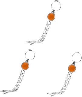 Uonlytech Static Eliminator 3pcs Car Anti Static Strap Hanging Type Static Eliminator Ground Electrostatic Belt Anti-Static Strip Metal Electrostatic Belt