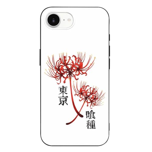 iPhone16e用ケース 東京喰種 彼岸花 スマホケース アイフォン16e用ケース 2024年新型 おしゃれ TPU 耐衝撃 ワイヤレス充電 ストラップホール付き