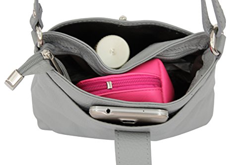 AmbraModa Italiaans echt lederen handtas schoudertas crossbody tas citybag crossover voor vrouwen GL007 (Camel) - Image 5