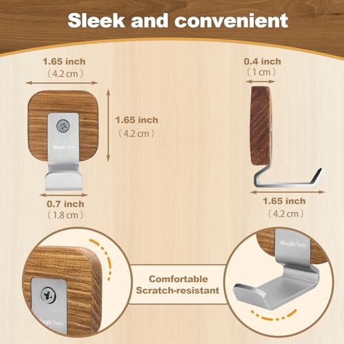 Magitcsee Heavy Duty Organization Magnetic Coat Hooks, Versatile Elegant Wooden Hooks To Hang Tools thumb #1