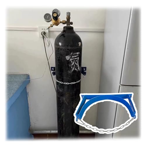 Generisch Robuste Wandhalterung für Gasflaschen – Hält sicher 1–3 Sauerstoff-, Propan- und Argonflaschen – Ideal für Labore und die Lagerung zu Hause