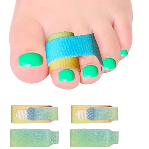 Reppkyh Separadores de dedos grandes, espaciadores de silicona para dedos superpuestos, correctores de juanetes para pies mujeres y hombres, 12 piezas