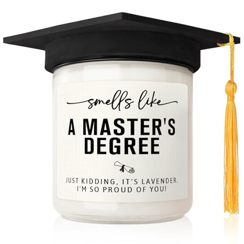 Musaecoin Masters Degree Graduation Gifts- Funny Masters Degree Candle with Mortarboard- Graduation...