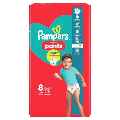 Pampers Baby-Dry Nappy Pants Size 8 14 Nappies 19kg+ Carry Pack