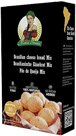 Brazilian Cheese Bread Mix 1x400g - Big Package - Pao de Queijo - Gluten Free - No additives - Fast and Easy to Bake -Garlic Bread Alternative - Ideal for Grill