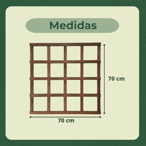 Treliça Jardim Vertical Eucalipto 70x70 cm Stain Nogueira