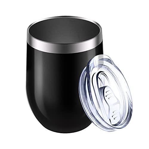 Reusable Coffee Cup, Insulated Travel Mug Vacuum Stainless Steel with Spill Proof Lid, Great for Hot & Cold Drinks - Coffee, Tea, Milk and Wine,12oz/340ml