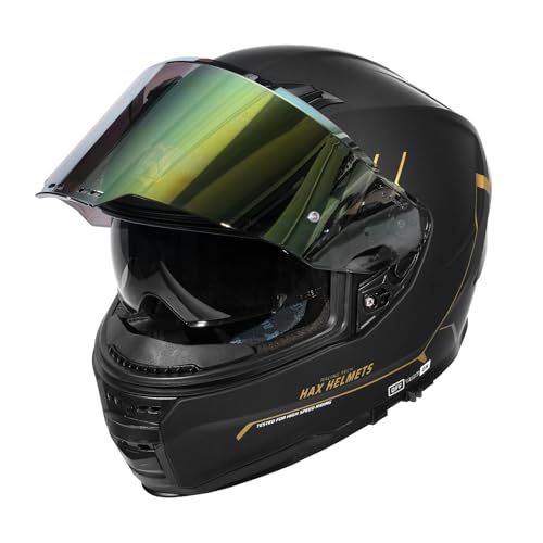 Image of HAX Force Aerodynamic Full Face Motorcycle Helmet for Street Bike DOT & ECE
