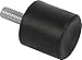 Kipp 26107-01501457 Galvanized Steel/Elastomer/Natural Rubber Metal Buffer, Style DS Suction Base, Metric, M4 Thread, 15 mm Diameter, 27 mm Height