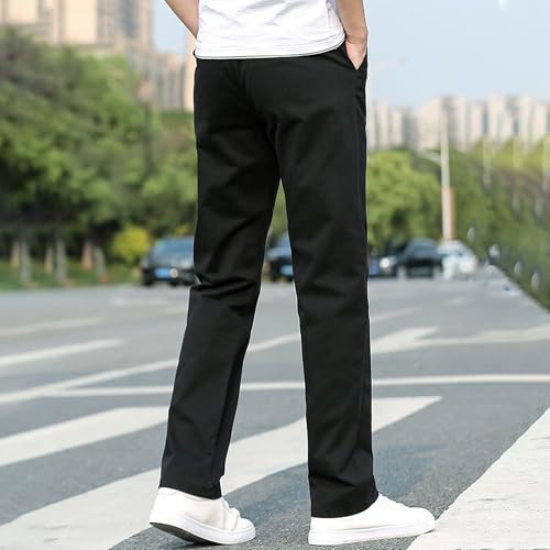 Men's Casual Straight Leg Sweatpants Slim Fit Athletic Chino Cargo Pants Outdoor Business Casual Pants with Pockets3