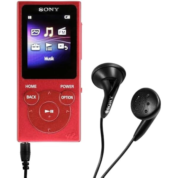 Sony NWE394R.CEW Odtwarzacz MP3, Czerwony, 8GB / 4GB