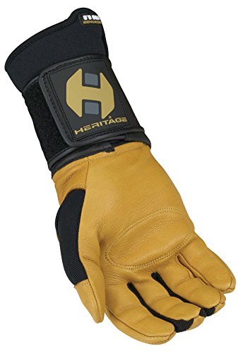 Heritage Pro 8.0 Bull Riding Gloves, Size 9, Natural Tan
