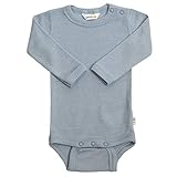 engel wolle seide body kurzarm langarm Joha Baby Mädchen Jungen Body Langarm Merino-Wolle/Seide, Größe:86/92, Farbe:Denim Blue