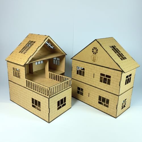 Ahşap Maket Ev Hobi Proje Ödev Boyama Aktivitesi Oyuncak Doğal Ahşap Malzeme - Görsel 2