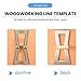 Beuiouer Dovetail Marker, Hand Cut Wood Joints Gauge Dovetail Guide Tool with Scale, Dovetail Template Size 1: 5-1: 6 and 1: 7-1: 8 for Woodworking - Silver