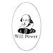 CafePress Autocollant ovale pour pare-chocs de voiture William Shakespeare Will Power