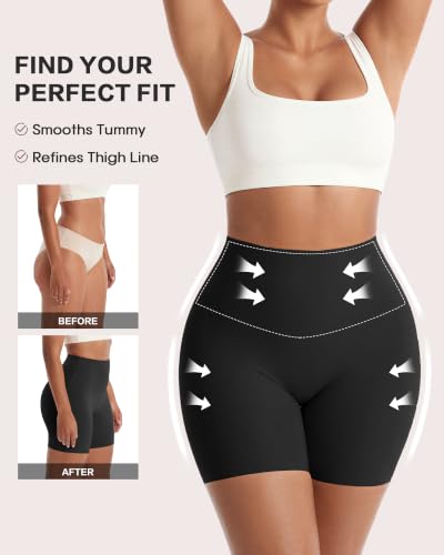 Image of Tummy Control Shapewear Shorts for Women Under Dress Womens Compression Shorts Under Dress Shapewear