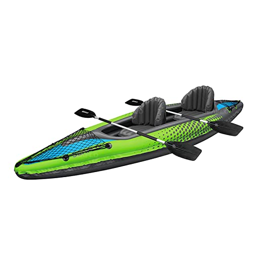 Savvycraft Inflatable Kayak 2 Person Tandem Kayak, Recreational Touring Kayak Includes Aluminum Paddles, Padded Seats, Double Action Pump #TOP1
