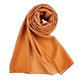 PTJJXA Chal Estola de Gasa Mujer, Chal de Fiesta, Bufanda chals Boda, Capa Invitada Boda, Fular Vestido Mantón, Capa Gasa Fiesta para Vestidos Ceremonias Eventos de Noche, 180x70cm (naranja)
