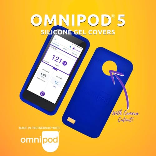 Sugar Medical Omnipod 5 Gel Skin Case- Soft Silicone Cover Designed to Protect The Omnipod 5 Device (Blue)